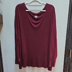 Maurices Burgundy Long Sleeve Top